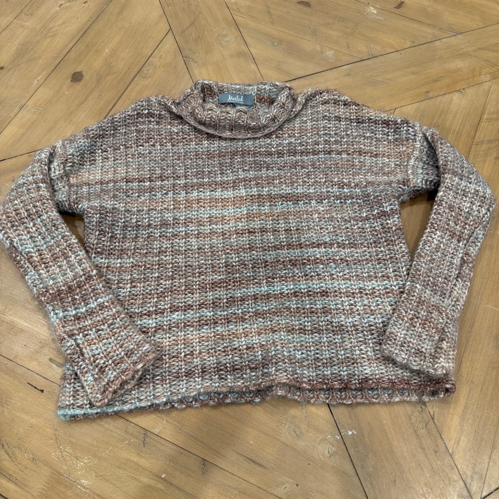 Women's Marled Brand Knit Sweater XS